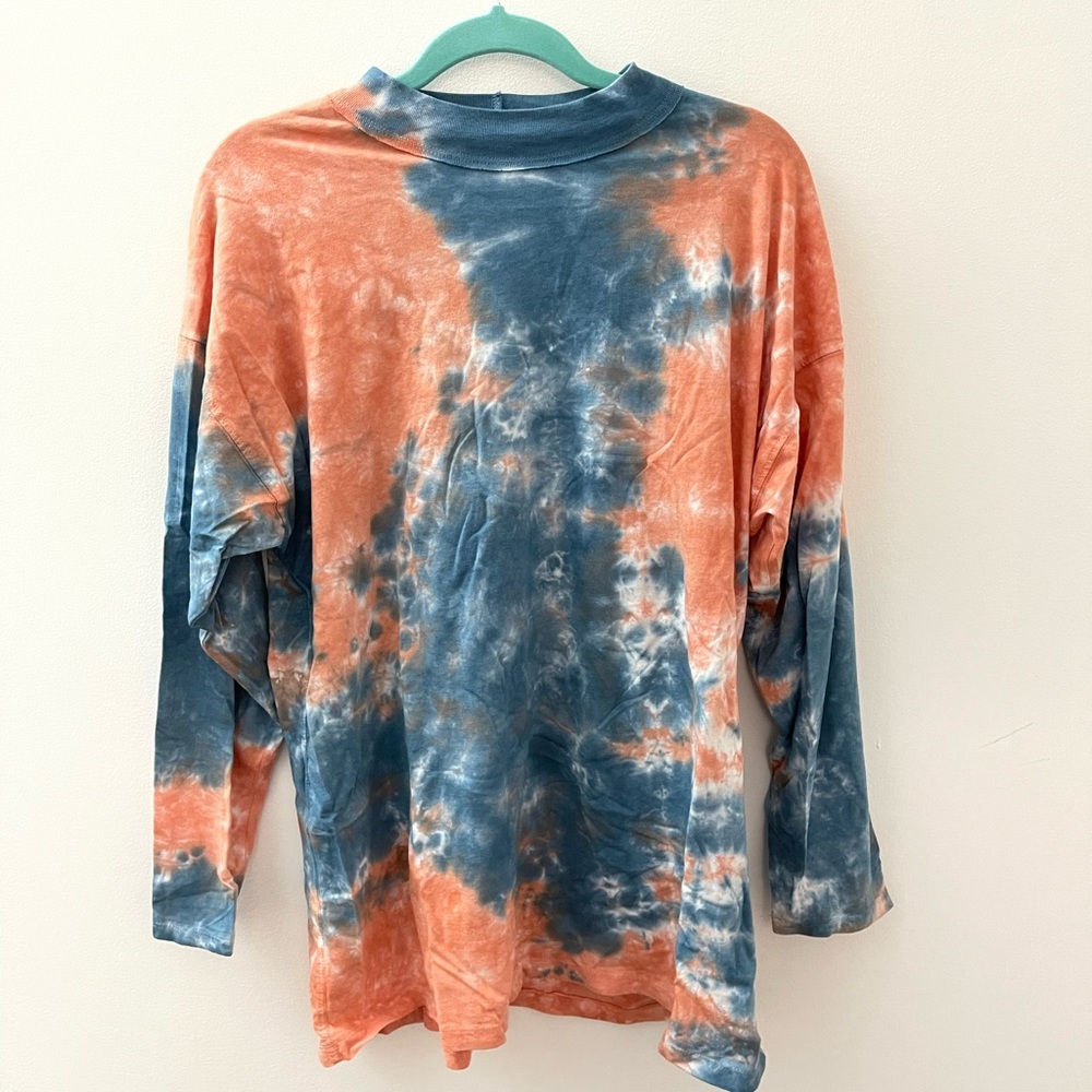 Free People Tie Dye Long Sleeve Shirt